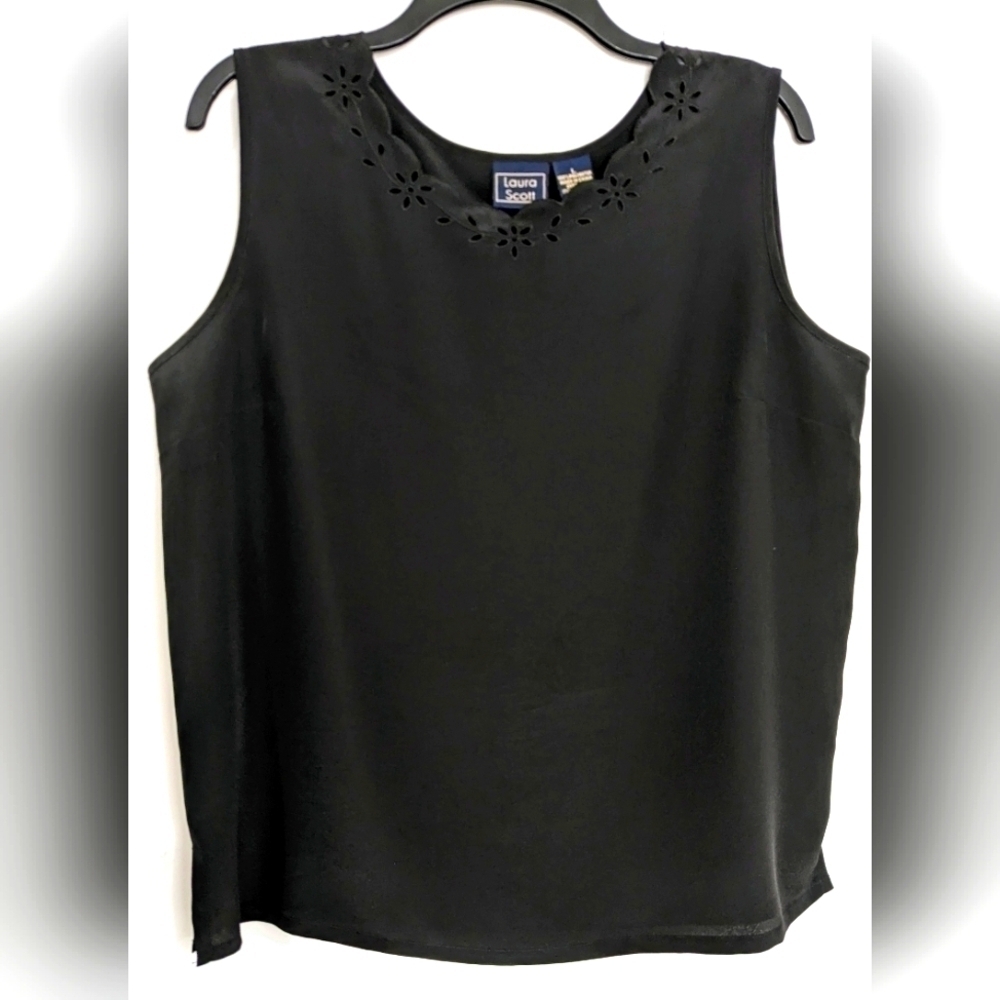 Women's Laura Scott Black Sleeveless Blouse